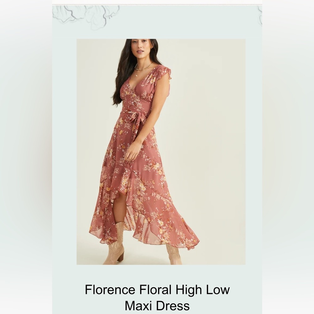 Floral High Low Maxi Dress